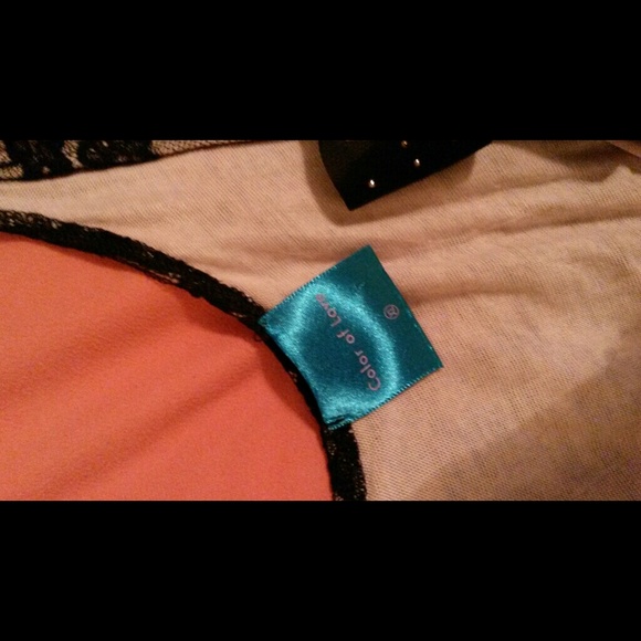 Crochet black/nude top - Picture 2 of 2