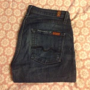 Seven high waist bootcut jeans. Hemmed for 5'4".