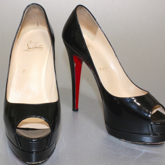 Christian Louboutin peep toe pumps
