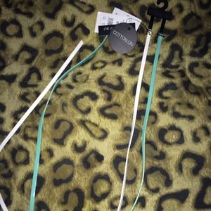 Aqua and white thin belts