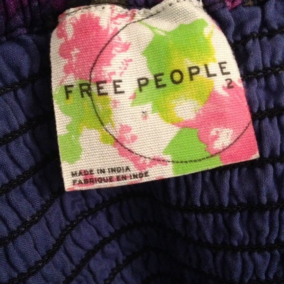 Free People Purple Floral Beaded Sundress - Picture 3 of 4