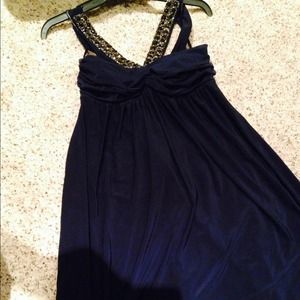 Beautiful navy sequence dress!
