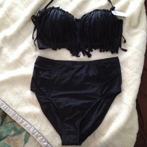 Plus size black high waist bathing suit pls read!!