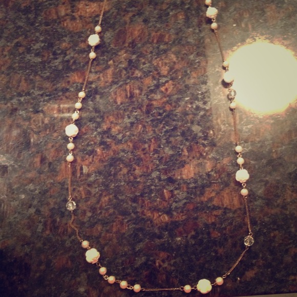 Rose and Pearl Betsy Johnson necklace.
