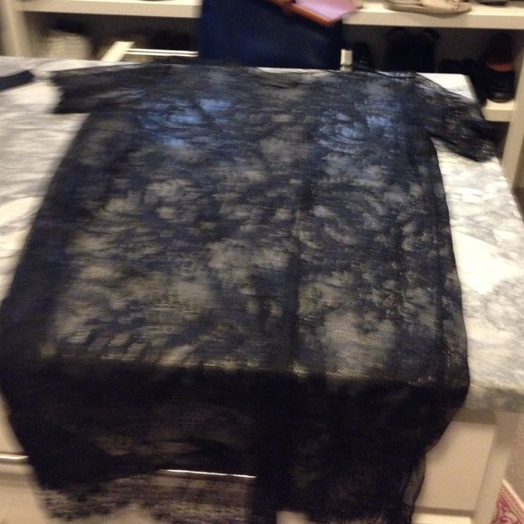 Black lace tunic