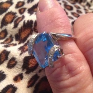 Aquamarine &Diamond Ring😊REDUCED!