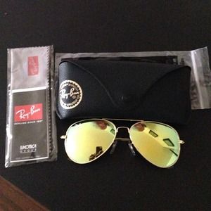 Rayban green-yellow Gold aviator