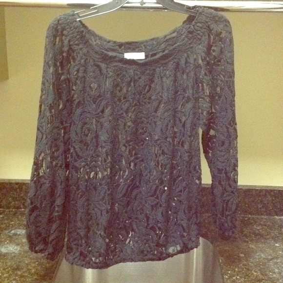 Black lace shirt