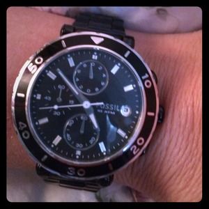 WATCH CERAMIC FOSSIL BLACK WATCH