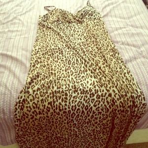 Cheetah print maxi dress