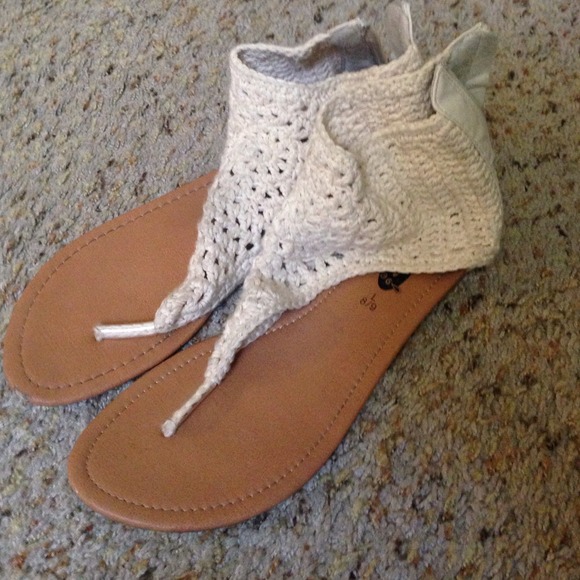 Crochet sandals