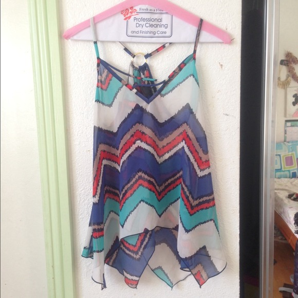 Chevron sheer top