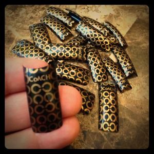 Black and gold Nail Tips