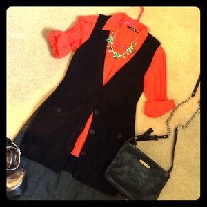 Black sweater vest