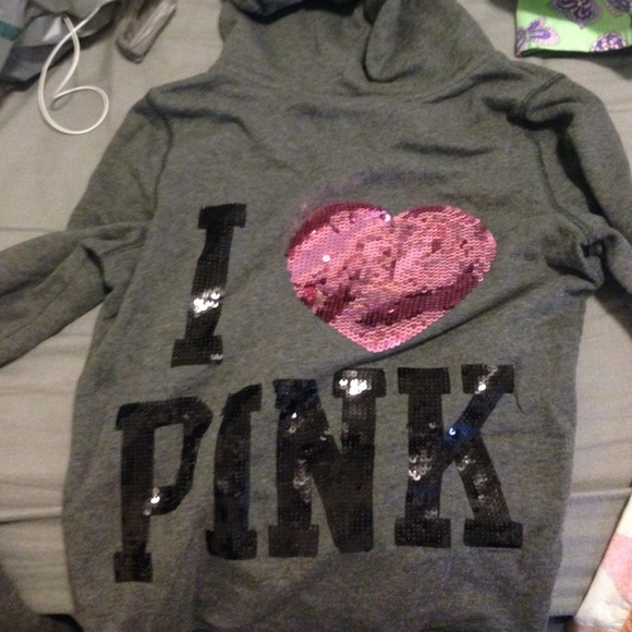 Victoria's Secret zip hoodie with sequins