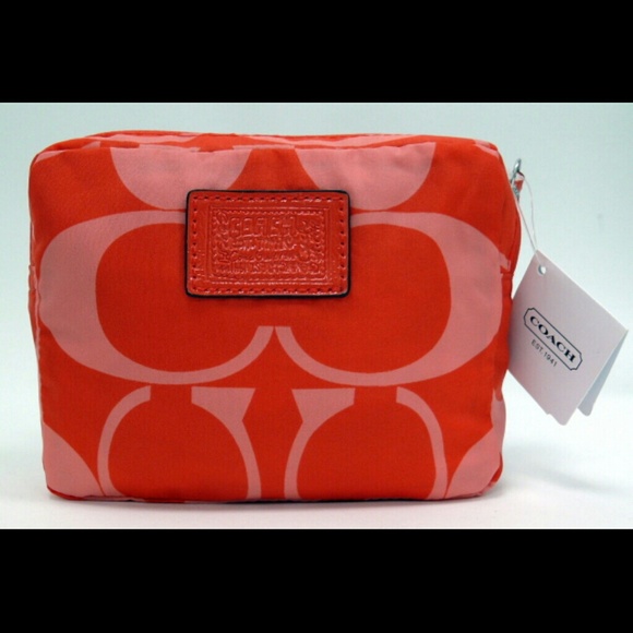 SOLD! Coach Park Folding Tote Hot Orange - Picture 1 of 3