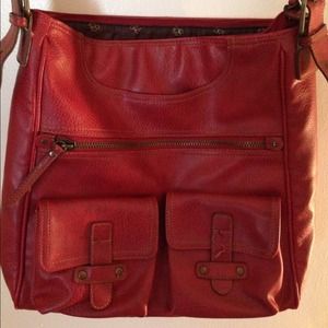 Large Aldo Red Messenger Bag