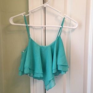 Blue crop top