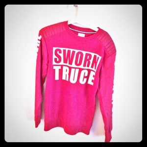 Zara 'SWORN TRUCE' sweatshirt, Limited!!