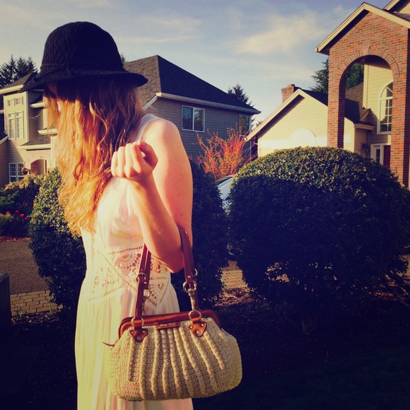 Authentic Mui Mui woven summer bag