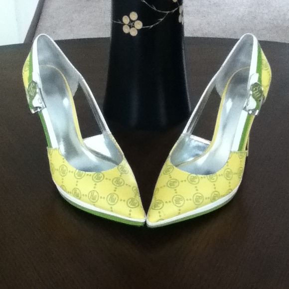 Yellow, Green, & white Rocawear pumps