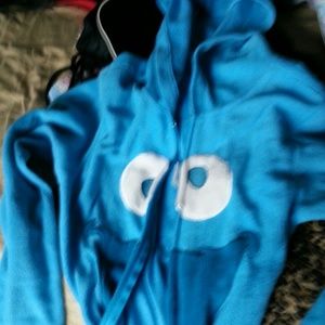 Cookie Monster Feetsies Pajamas.