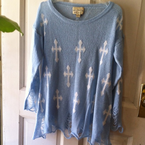 Wildfox gothic cross sweater