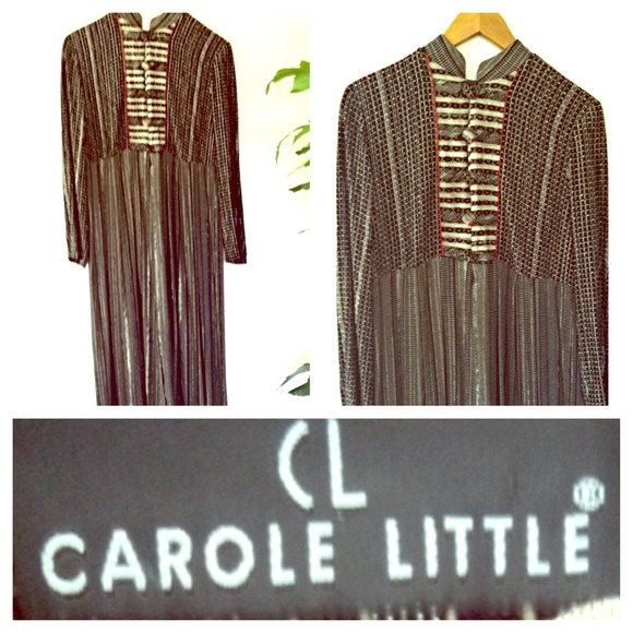 Carole Little vtg Caftan Maxi Dress
