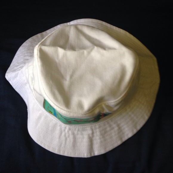 Vintage green tea ginseng white bucket hat - Picture 2 of 2