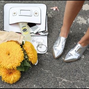 F21 Silver Pointy Oxfords