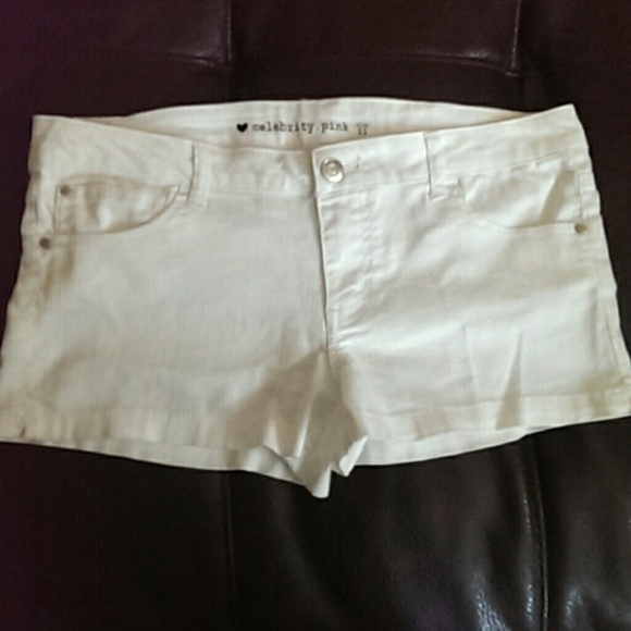 Sexy White Fitted Stretch Shorts.