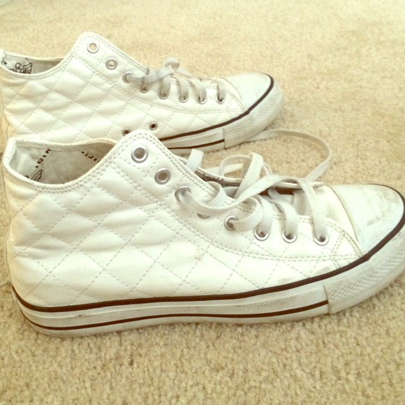 White leather Converse