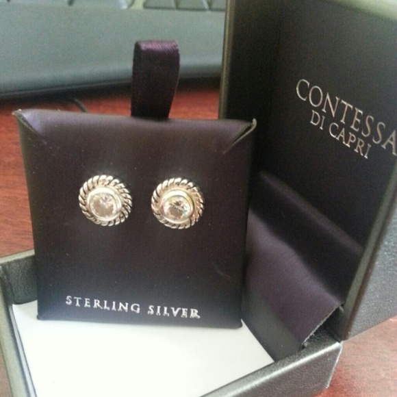 Sterling Silver David Yurman Inspired earings NEW