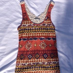 Tribal print forever 21 tank top
