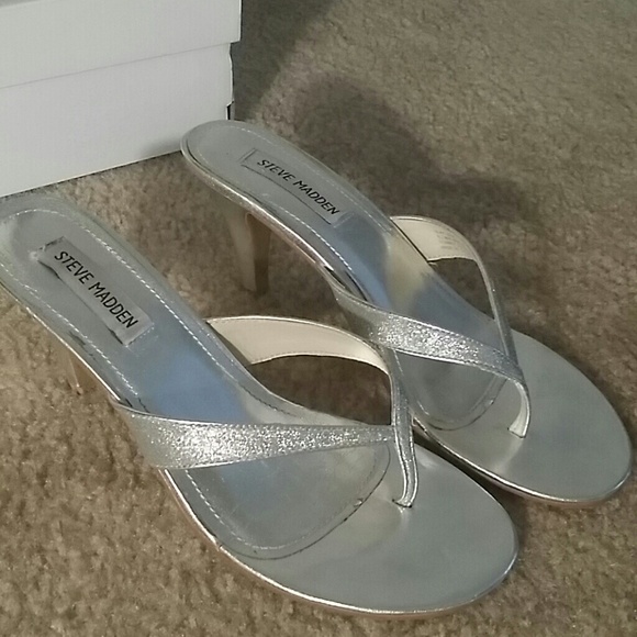 Steve Madden Silver Heels