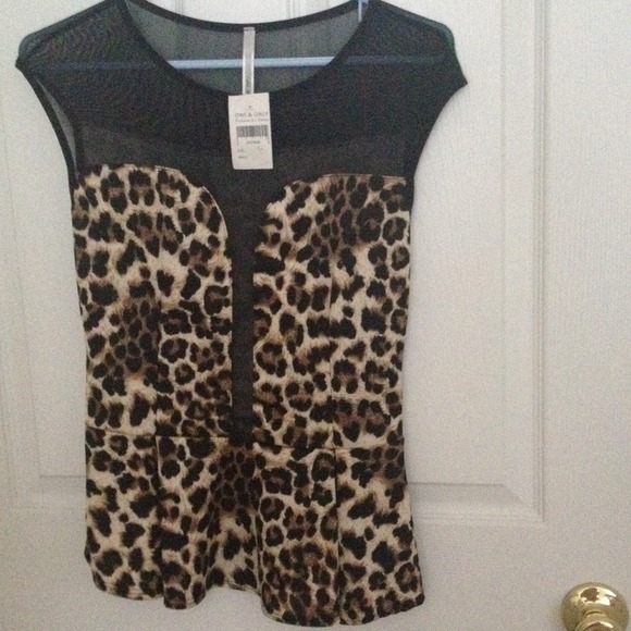 Black & cheetah print shirt