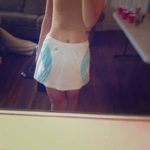 🔹Adidas Tennis Skirt. Baby Blue and Pearly white