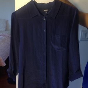Navy silk madewell shirt