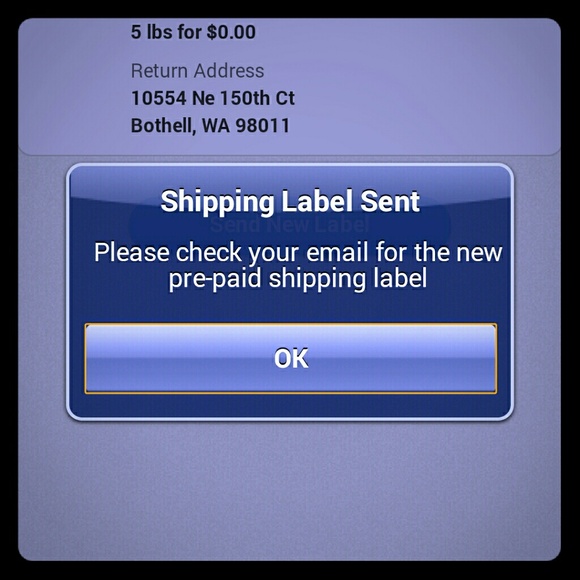 Resending label