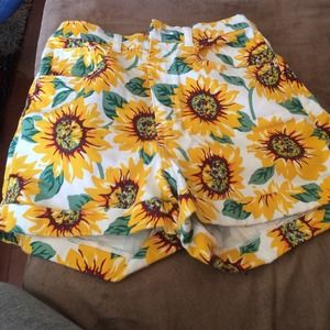AA high waist sunflower shorts