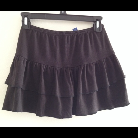 Black tiered skirt