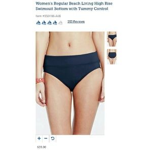 bikini bottom high waist control band flat belly