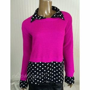 Hot Pink Sweater & Top Combination