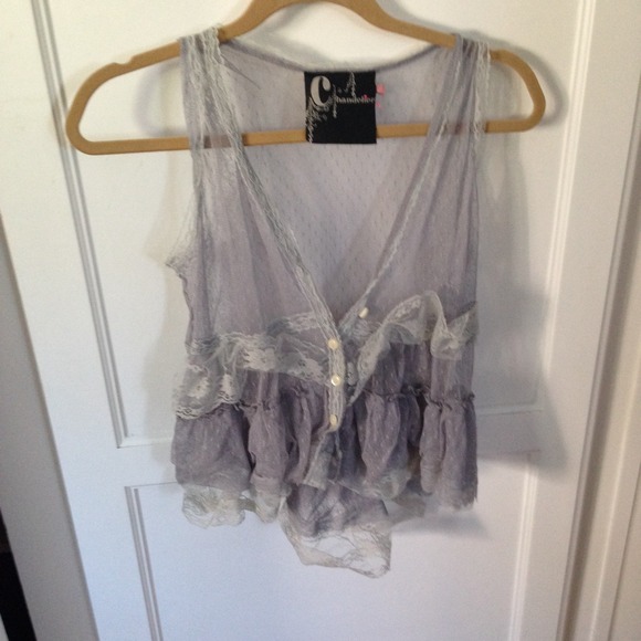 Lace grey top