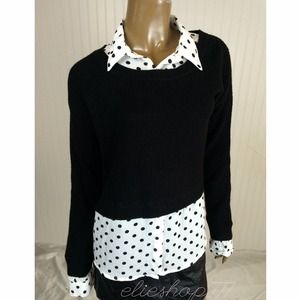 Black&White Sweater & Top Combination