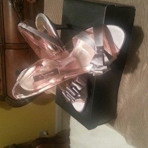 Pewter Satin Evening/Bridal Shoes
