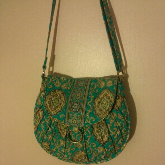 turquoise patterned purse