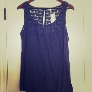 J. Crew Tank with Lace detail