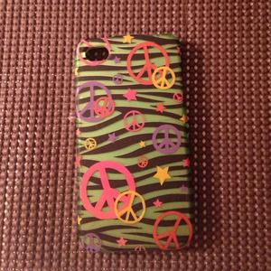 I phone 4/4s zebra peace sign case