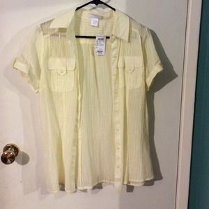 Off white short sleeve button up.